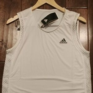 Adidas white 2010 althletic tank top climalite